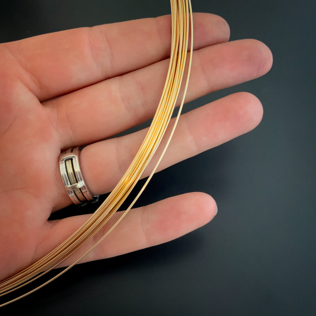 14k Yellow Gold Wire for Jewelry Making - 18 Gauge