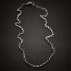 Sterling Silver oxidized Olivia Chain shown on dark background