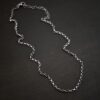 Sterling Silver oxidized Olivia Chain shown on dark background