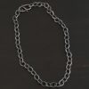 Sterling Silver Sky Chain - Oxidized Smooth shown on dark background