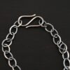 Sterling Silver Sky Chain - Oxidized Hammered shown on dark background
