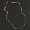 Sterling Silver Roxy Rolo Chain - oxidized shown on dark background