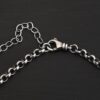 Sterling Silver Roxy Rolo Chain - oxidized shown on dark background