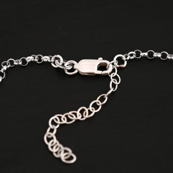 Sterling Silver Rachel Rolo - Shiny shown on dark background