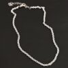 Sterling Silver Joan Chain - shiny shown on dark background