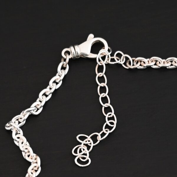 Sterling Silver Joan Chain - shiny shown on dark background