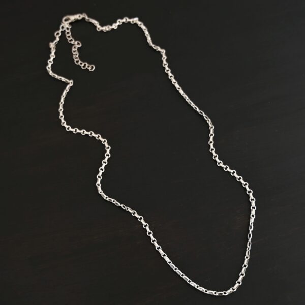 Sterling silver Olivia Chain - Shiny shown on dark background