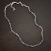 Sterling Silver oxidized Lauren Chain on dark background