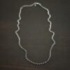 Sterling Silver oxidized Rachel Rolo Chain on dark background