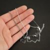 Sterling Silver shiny & oxidized Rachel Rolo Chain shown in hand