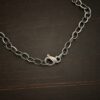 Sterling Silver oxidized Willow Chain on dark background