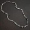 Sterling Silver Joy chain shown oxidized on dark background