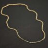 14k gold filled Ruby Rolo Chain shown on dark background