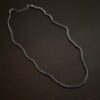 Frenchie chain - sterling silver Woven chain shown on dark background