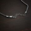 Frenchie chain - sterling silver Woven chain shown on dark background