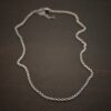 Sterling Silver oxidized Savannah Chain on dark background