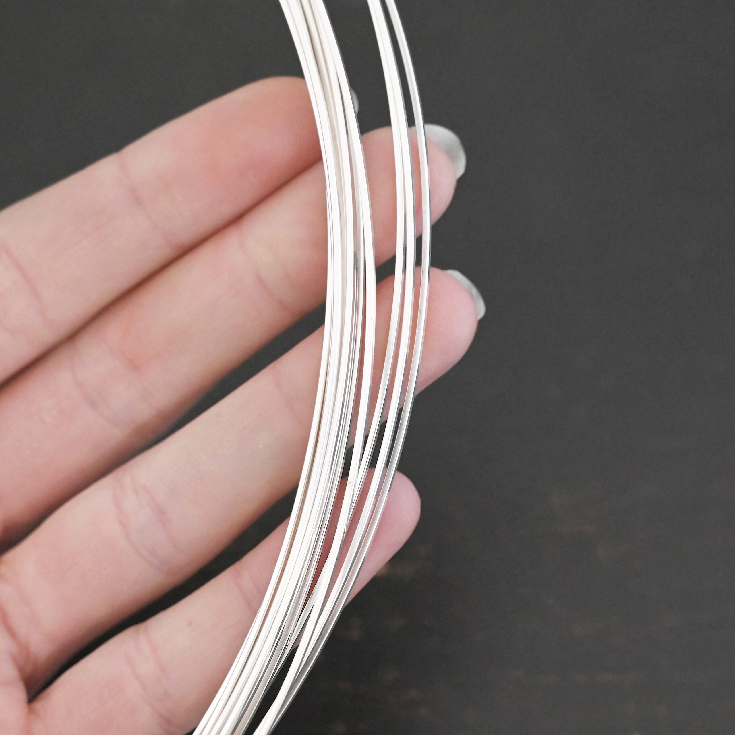 Sterling Silver Square Wire shown in hand