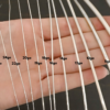 Silver Round shiny wire all sizes shown in hand
