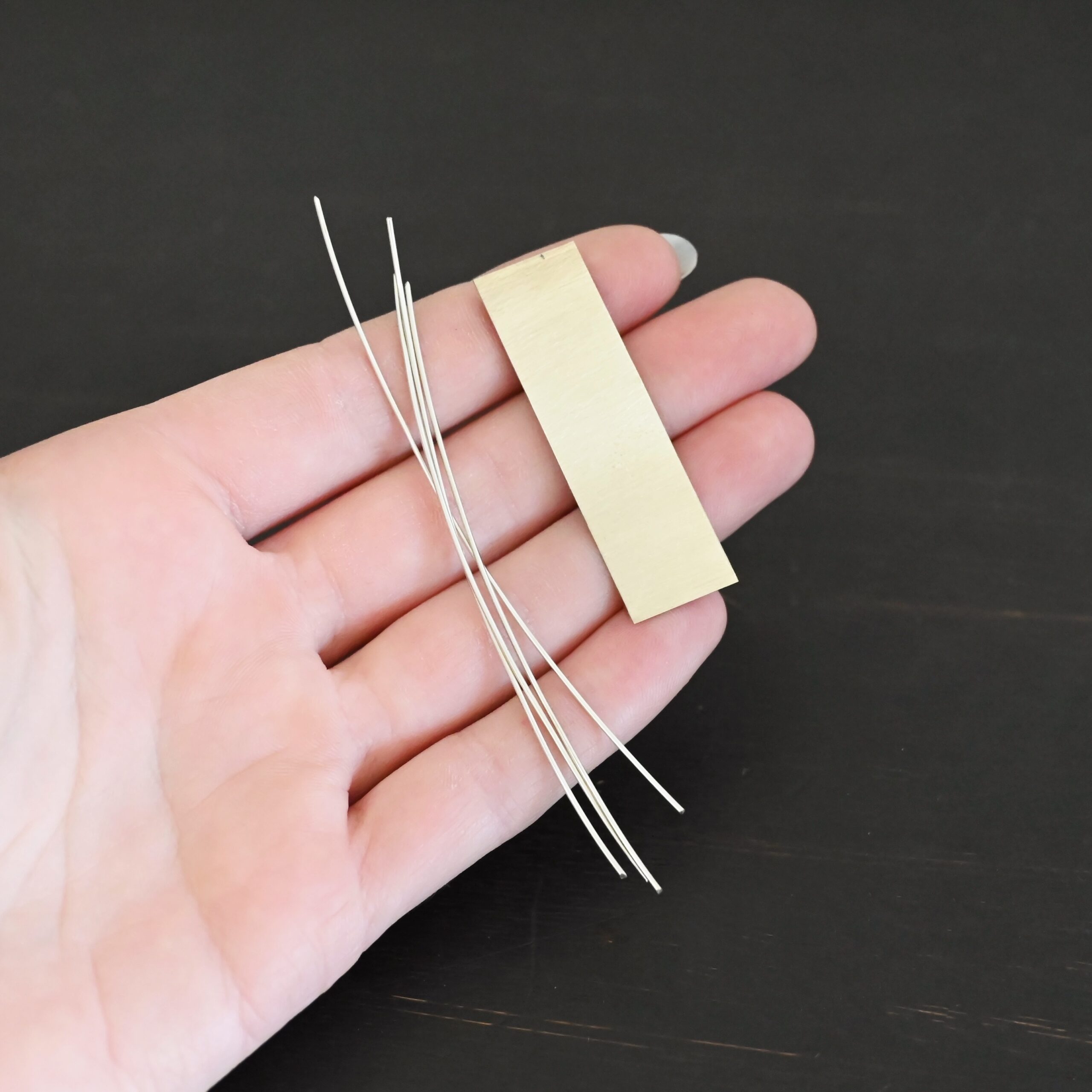 Silver Solder Silver Solder Sheet & Wire shown in hand