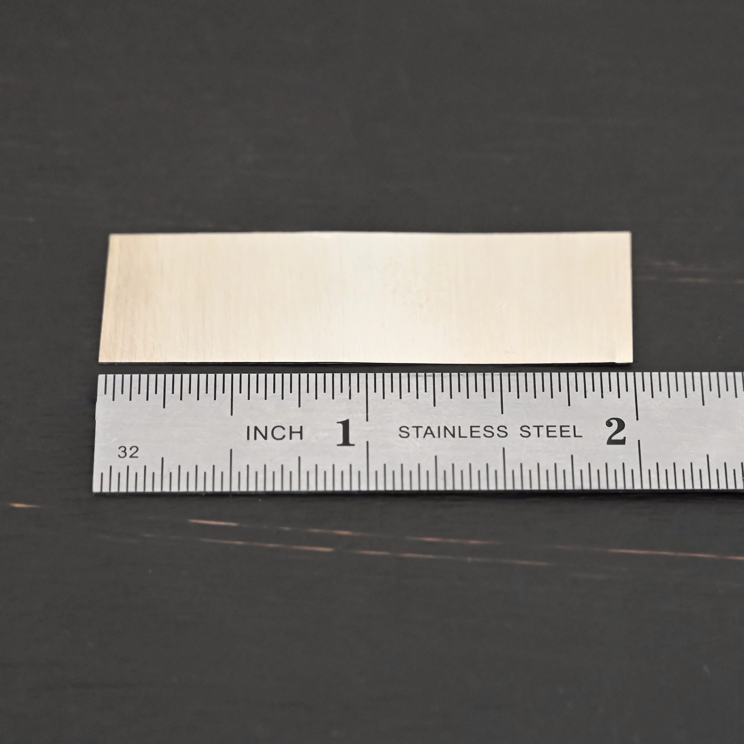 Silver Solder Silver Solder Sheet shown next to ruler