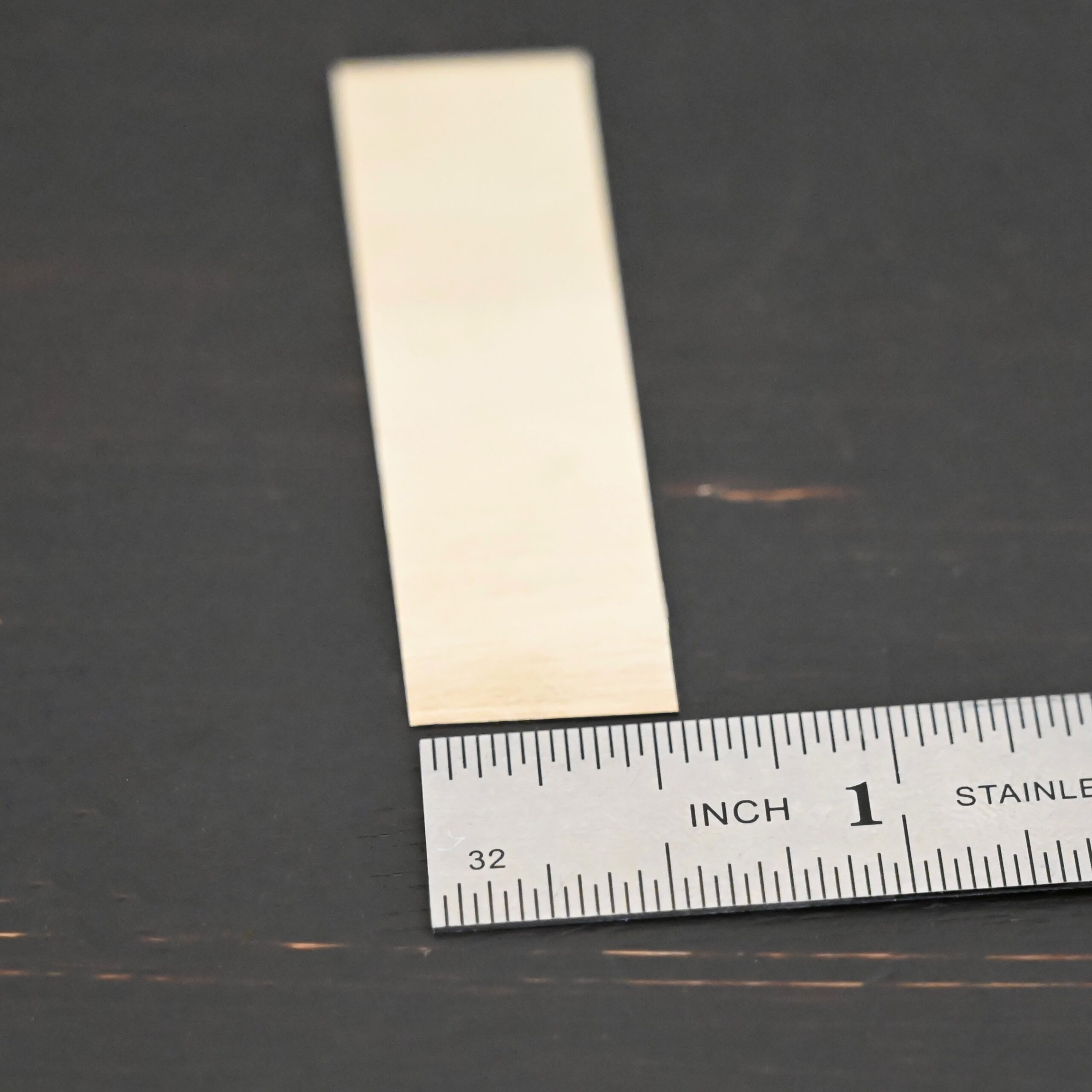 Silver Solder Silver Solder Sheet shown next to ruler