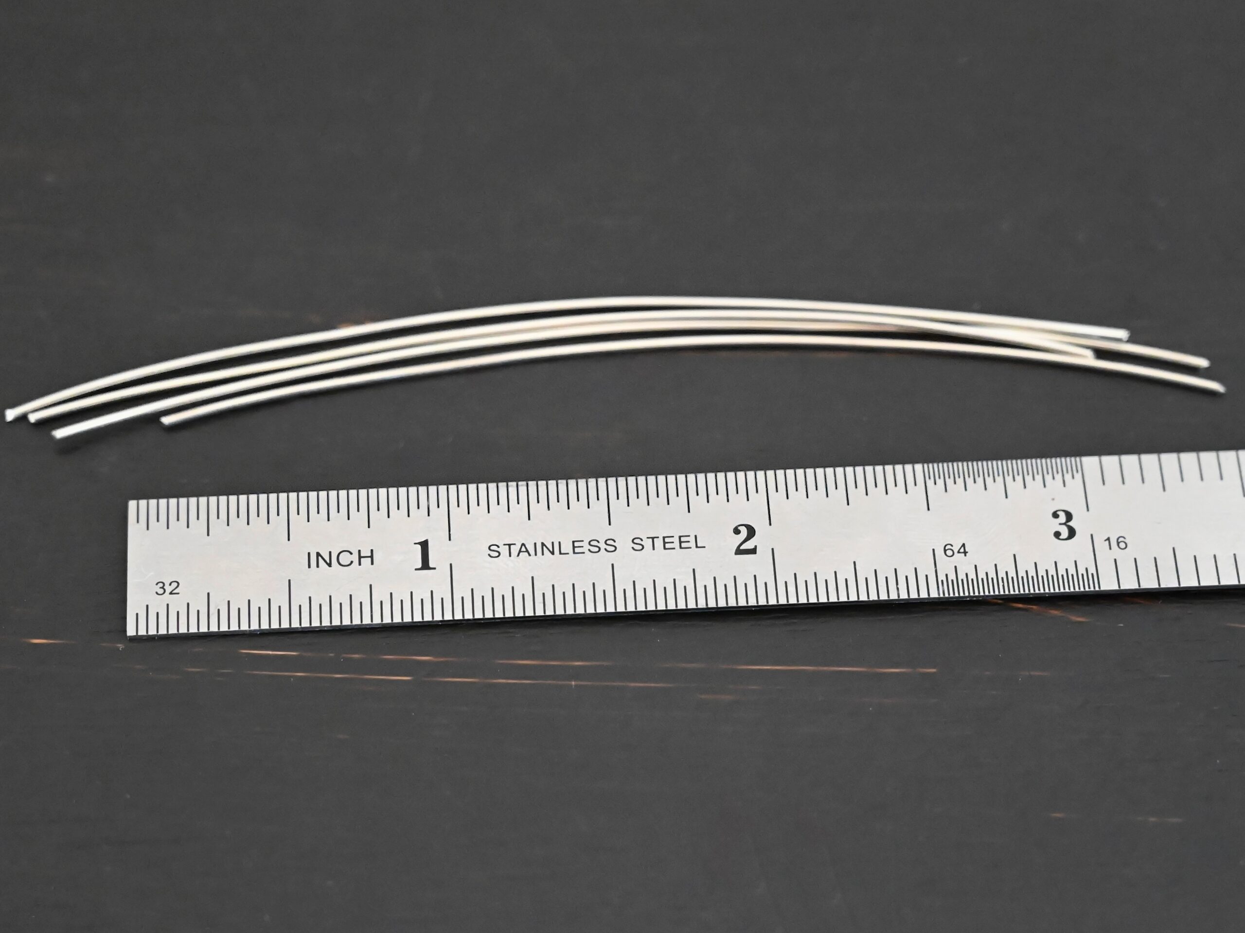 Silver Solder Silver Solder Wire shown next to ruler