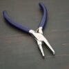 Medium Stepped Mandrel pliers - Dark Blue rubber handle shown on dark background