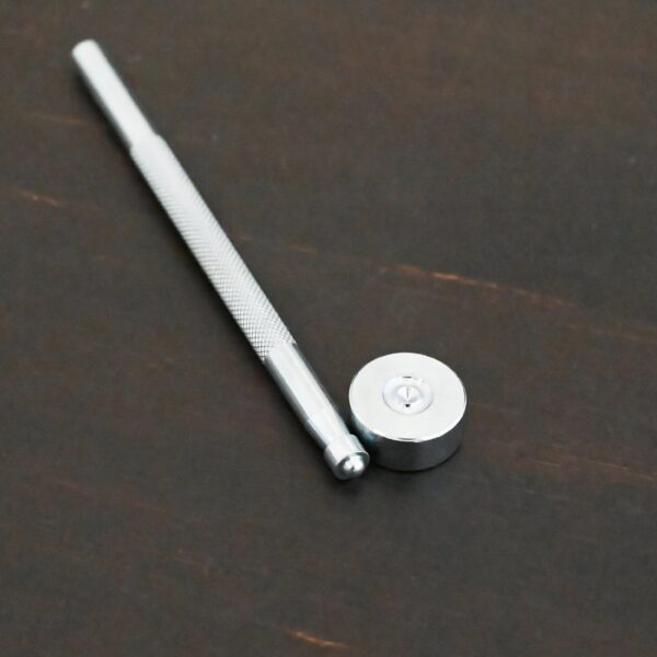 1/4" Rivet Setting Punch shown on dark background - stainless steel
