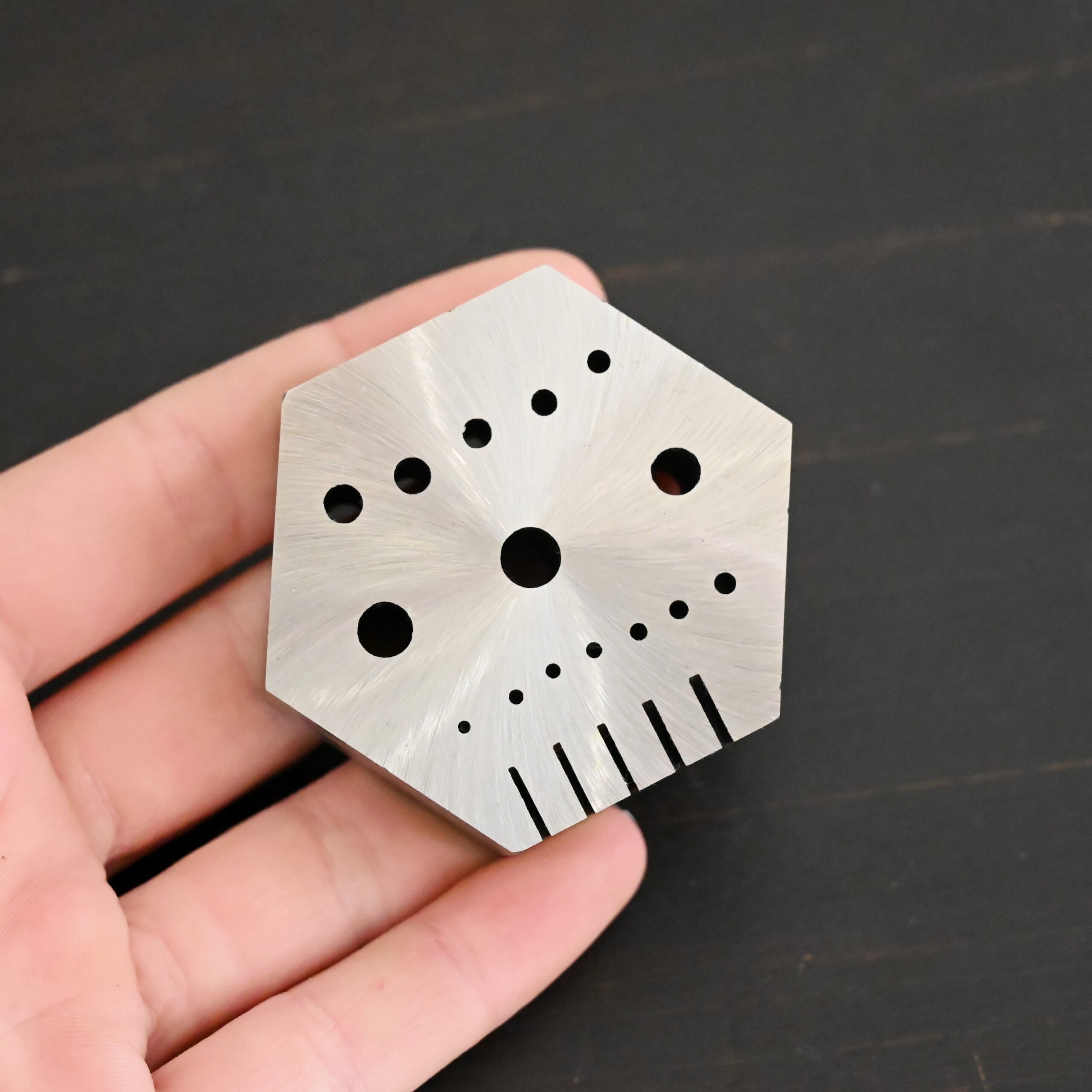 Hexagon Anvil - stainless steel shown in hand