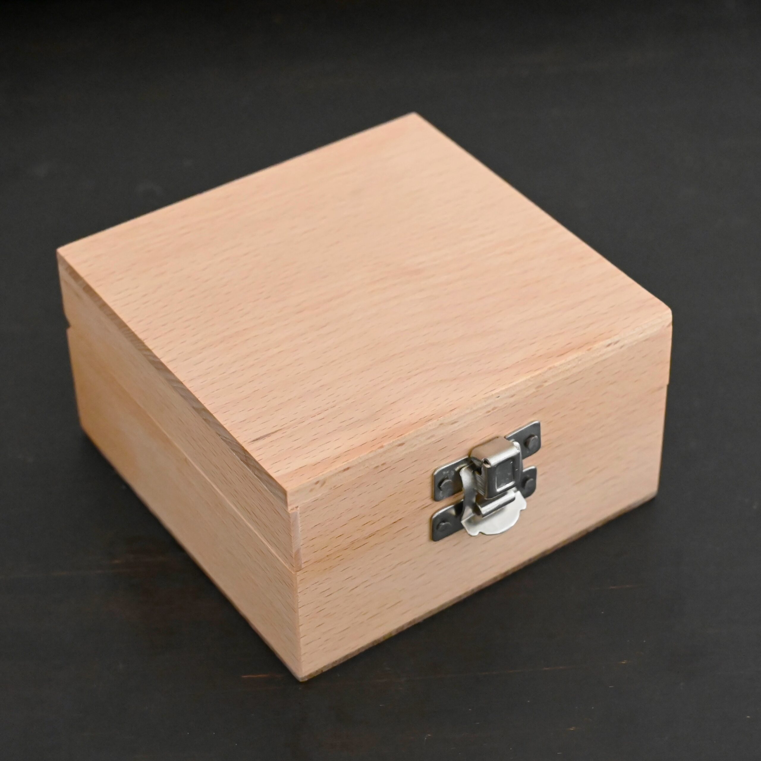 Stainless Steel Disc Cutter wooden box on dark background