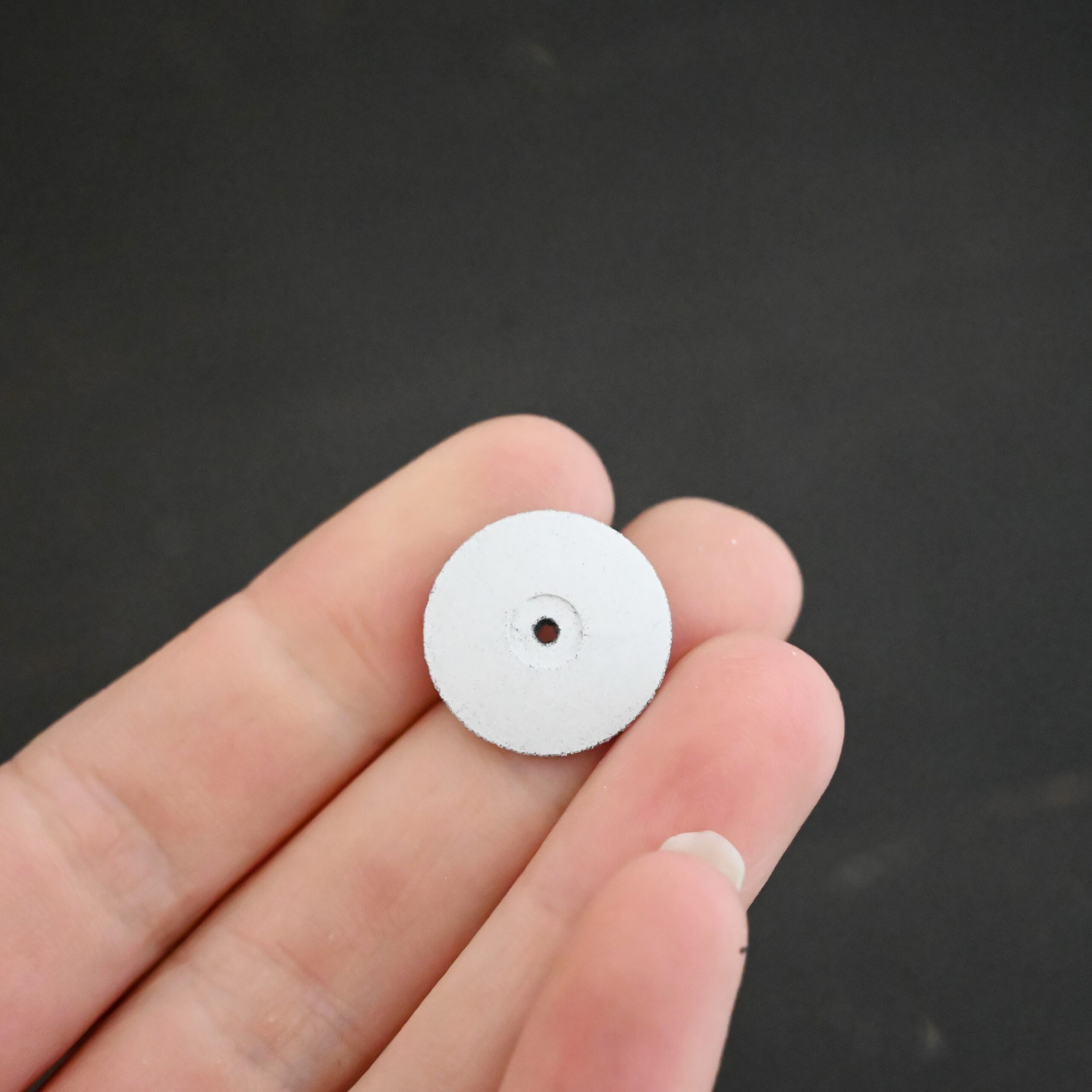 White Polishing Wheel in hand