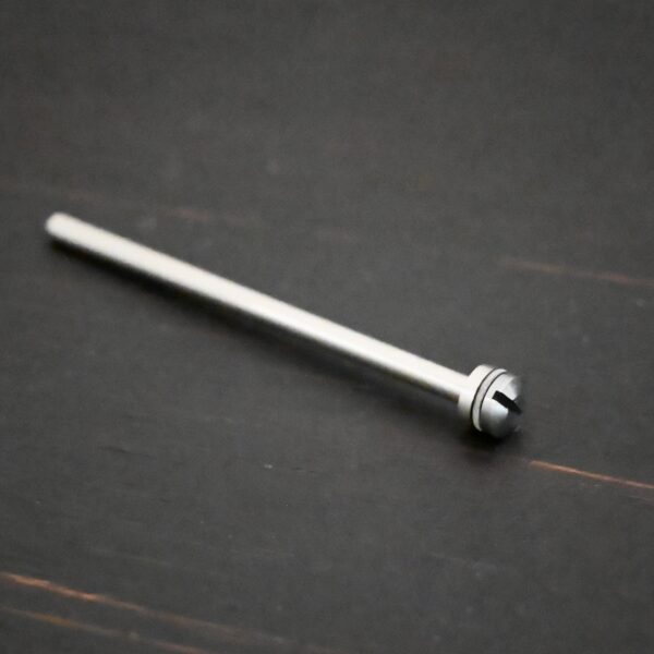 Stainless Steel Polishing Wheel Mandrel shown on dark background