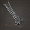 Eyepins oxidized 10pcs shown on dark background