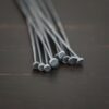 Large Bead Headpin oxidized 10pcs shown on dark background