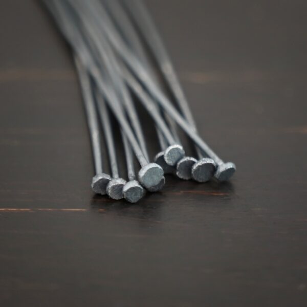 Large Bead Headpin oxidized 10pcs shown on dark background