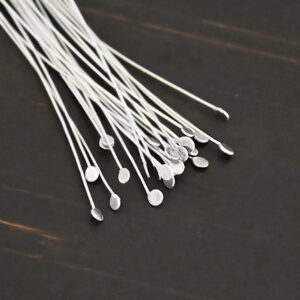 Sterling Silver Round Dot Headpin
