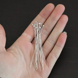 Sterling Silver Round Dot Headpin