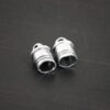 Silver Shiny 6x9mm end caps shown on dark background