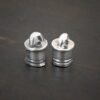 Silver Shiny 6x9mm end caps shown on dark background