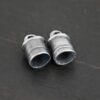 Silver Oxidized 6x9mm end caps shown on dark background