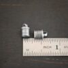 Silver oxidized 6x9mm end caps shown by ruler