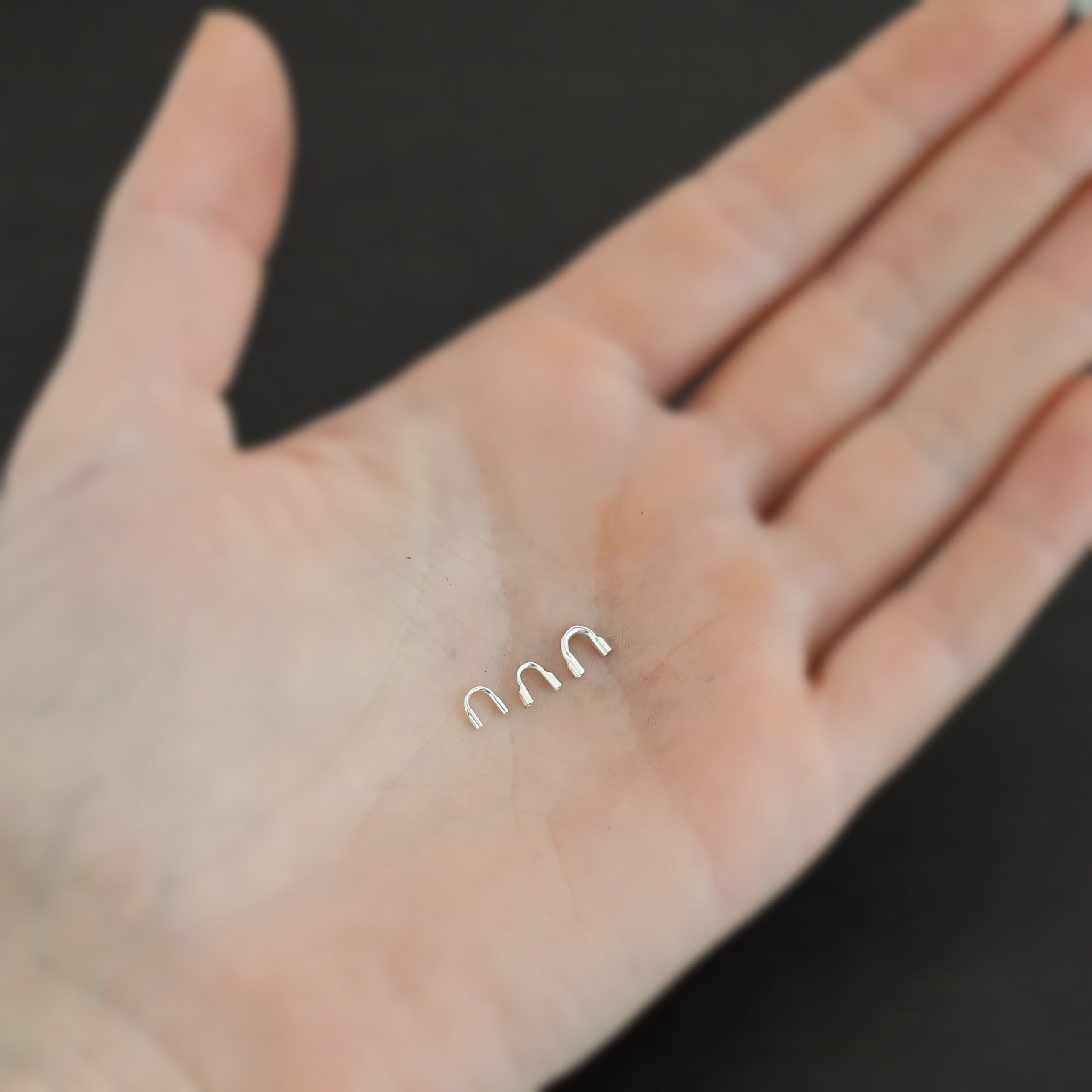 Wire Guards shiny Silver shiny wire guards shown in hand