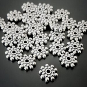 7mm Sterling Silver Daisy Spacers