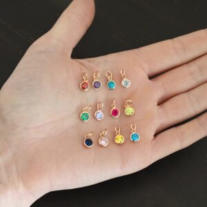 Rose Gold Plated Birthstone Charms