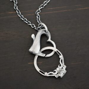 Sterling Silver Ring Holder Pendant