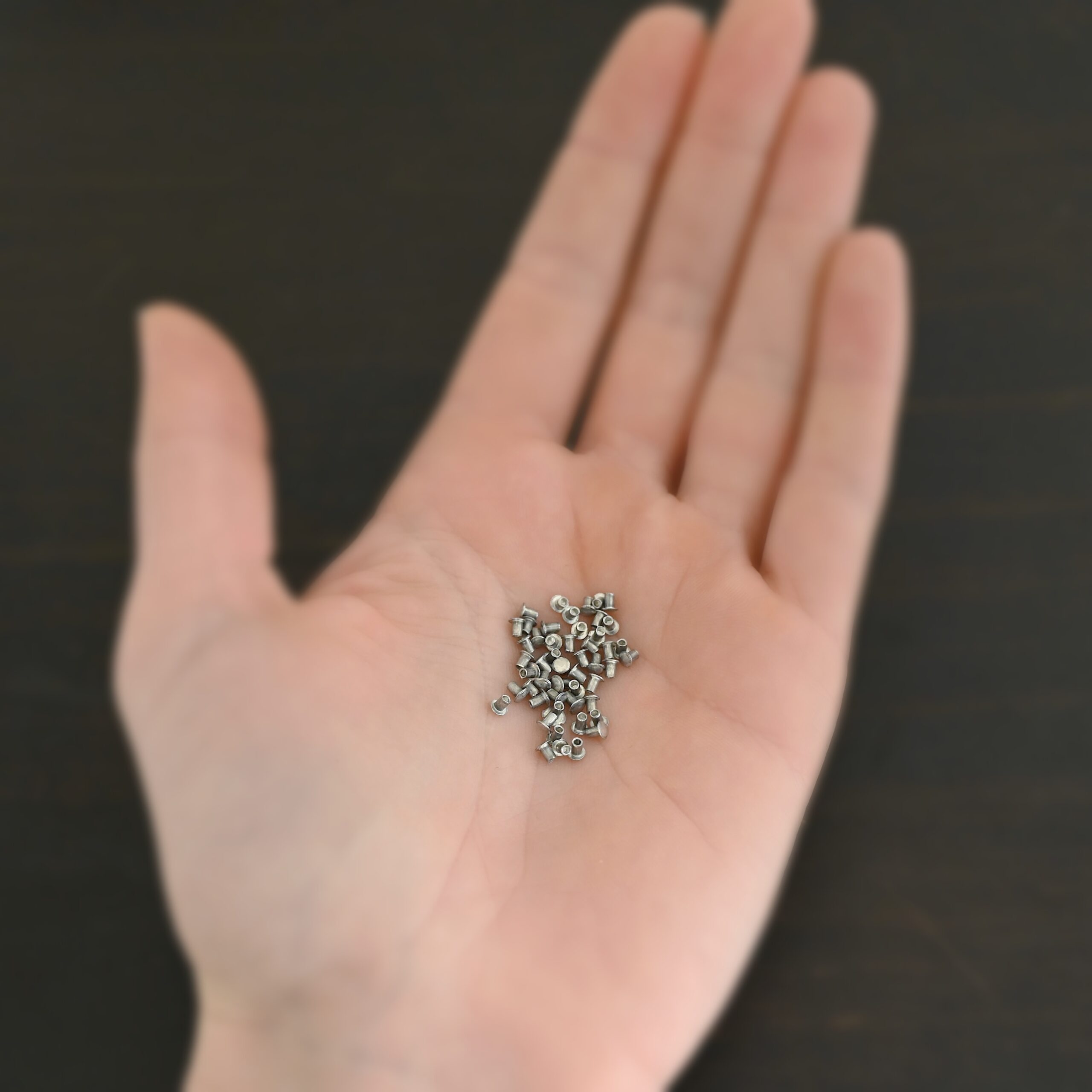 Aluminum Rivets 1/16x3/32 shown in hand