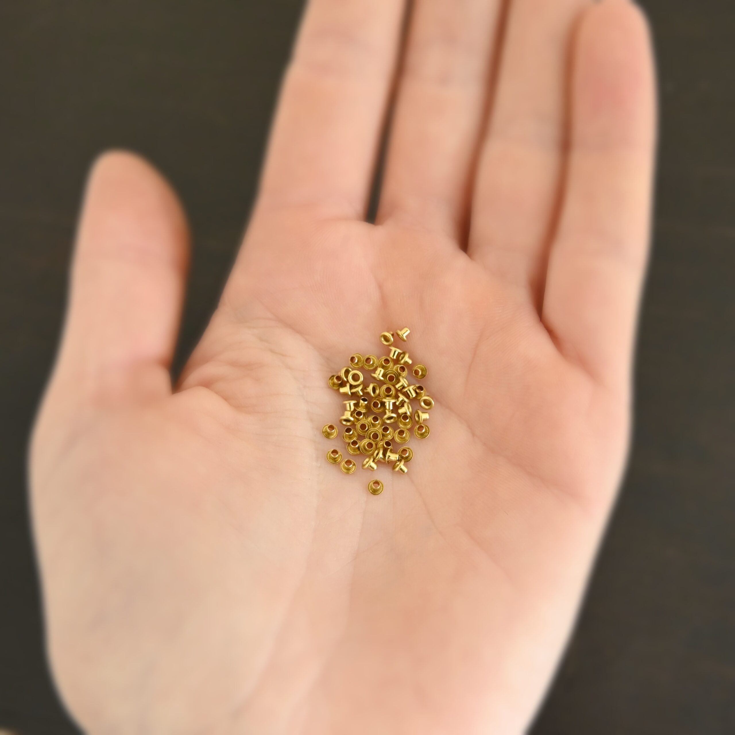 1/16x1/16 eyelets for shown in hand