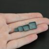 Split Wall Sq Bezel Cup - oxidized shown in hand