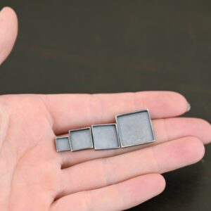 Thick Square Bezel Cups