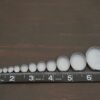 Oval Bezel Cups - oxidized shown by ruler